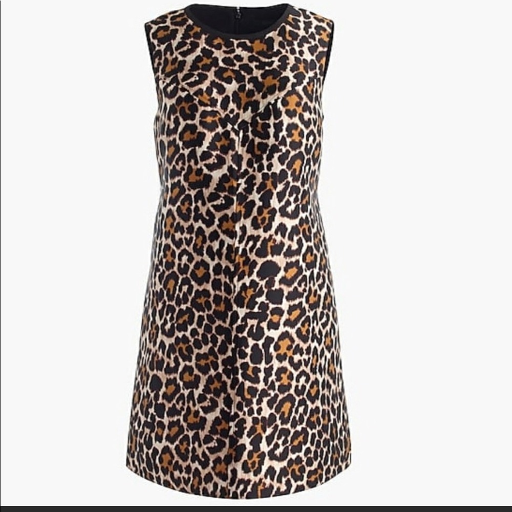 J. Crew A-Line leopard print shift dress